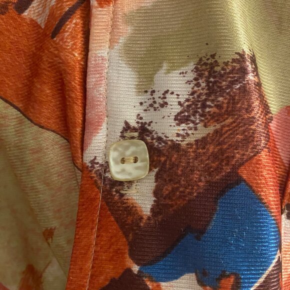 VINTAGE 70S CHARISMA BY TOWNLINE SHORT SLEEVE SHIRT PEACH 100% POLYESTER SIZE M - Picture 4 of 8